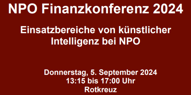 NPO Finanzkonferenz 2024: Einsatzbereiche von künstlicher Intelligenz bei NPO